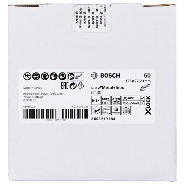 Bosch - Trenn-/Schleifscheibe PRO R780 X-Lock 2608619184 Fiberscheibe 125 mm