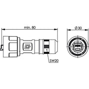 Telegärtner - Modularer Steckverbinder STX V1 RJ45 Steckerset 100007461 feldkonfektioniert