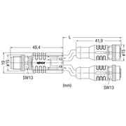 WAGO - Konfektioniertes Sensor-Aktor-Kabel Sensor-/Aktorleitung 756-5516/040-010 M12A-Stecker axial − 1 Stück