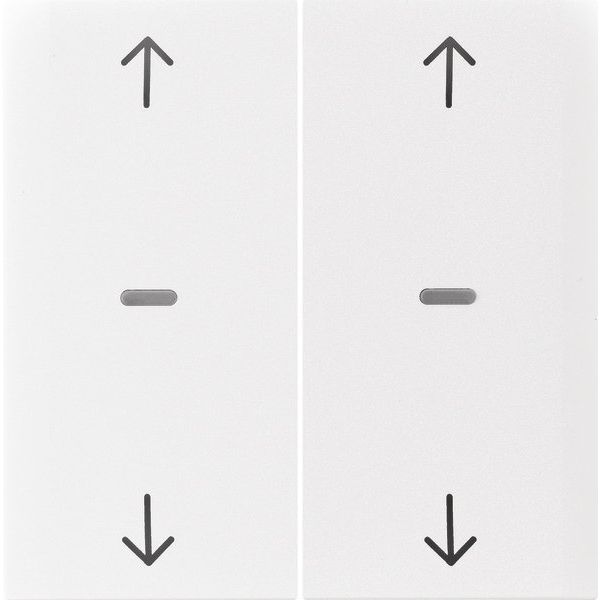 Berker - Abdeckung/Bedienelement für Installationsschalterprogramme Abdeckung Tastsensor-Modul 80961389 2-fach pws glänzend