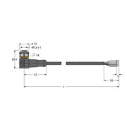 Turck - Konfektioniertes Sensor-Aktor-Kabel Aktuator- u. Sensorleitung WKC5T-P7X3.1-7.5/TXL PUR