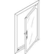ABN - Tür/Bedientableau (Schaltschrank) Blendrahmen mit Sichttüre GBRU24TS f.Flachvert.,2x4reih