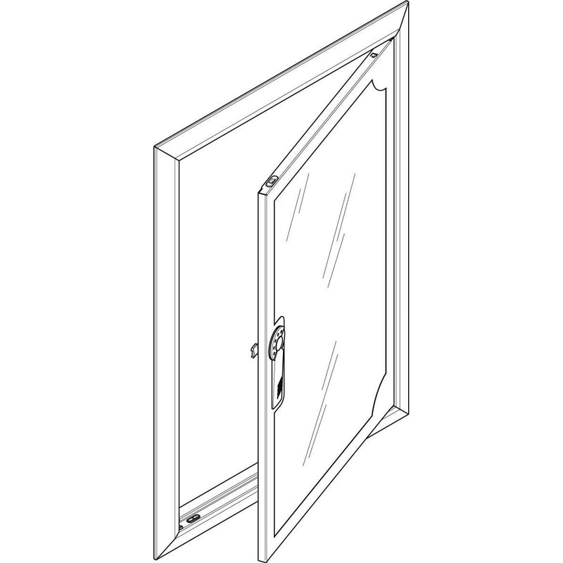 ABN - Tür/Bedientableau (Schaltschrank) Blendrahmen mit Sichttüre GBRU24TS f.Flachvert.,2x4reih