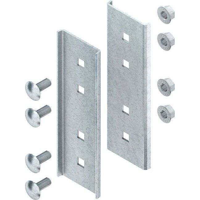 Niedax - Verbinder für Stiel/Profilschiene Längsverbinder VBI 80 (1Paar) − 1 Packung