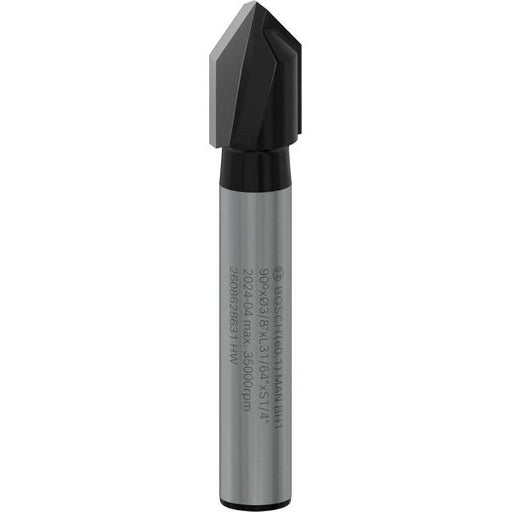 Bosch - Fräser PRO V-Nutfräser, 90° 2608628631 x 3/8, Schaft 1/4