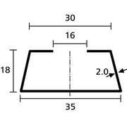 HellermannTyton - Tragschiene DELTA-6/BV bandverzinkt 20m − 20 Meter
