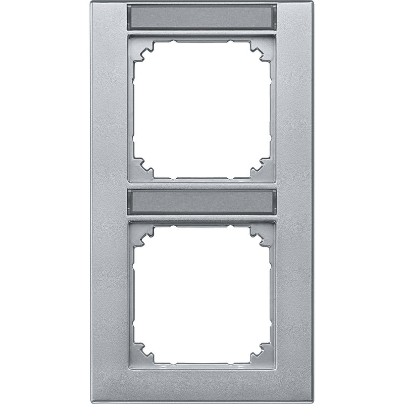 Merten - Abdeckrahmen Rahmen 2f.alu 476260 beschriftbar senkr