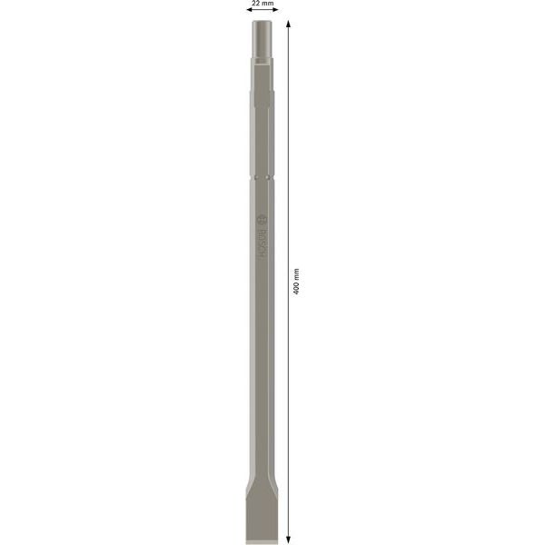 Bosch - Maschinenmeißel PRO HEX 19-4C Flachmeißel, 1618630003 22 x 400 mm