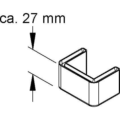 Niedax - Schutzkappe/Abdeckung für Stiel/Profilschiene Schutzkappe SKU 4530 f.Profilenden, gelb − 1 Stück