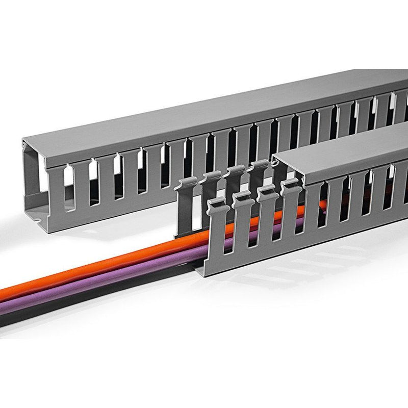HellermannTyton - Verdrahtungskanal 181-10108(16) 100x40 mm, grau − 16 Meter