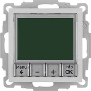 Berker - Raumthermostat/Uhrenthermostat Temperaturregler alu matt 20441404 mit Schließer