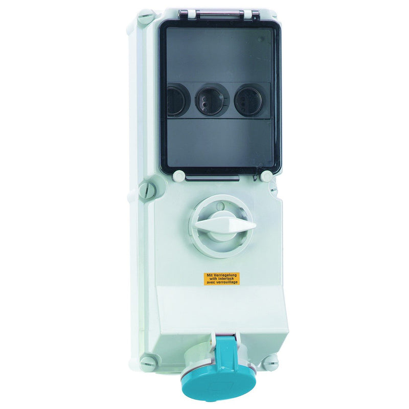 Bals Elektrotech - CEE-Steckdose abschaltbar, abgesichert (IEC 60309) Wandsteckdose abschaltbar 17528 verriegelt abgesich