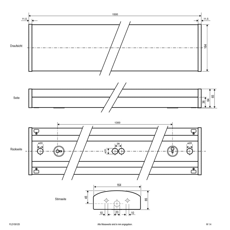 EVN Lichttechnik - Decken-/Wandleuchte LED-Anbaupanel FLD150125
