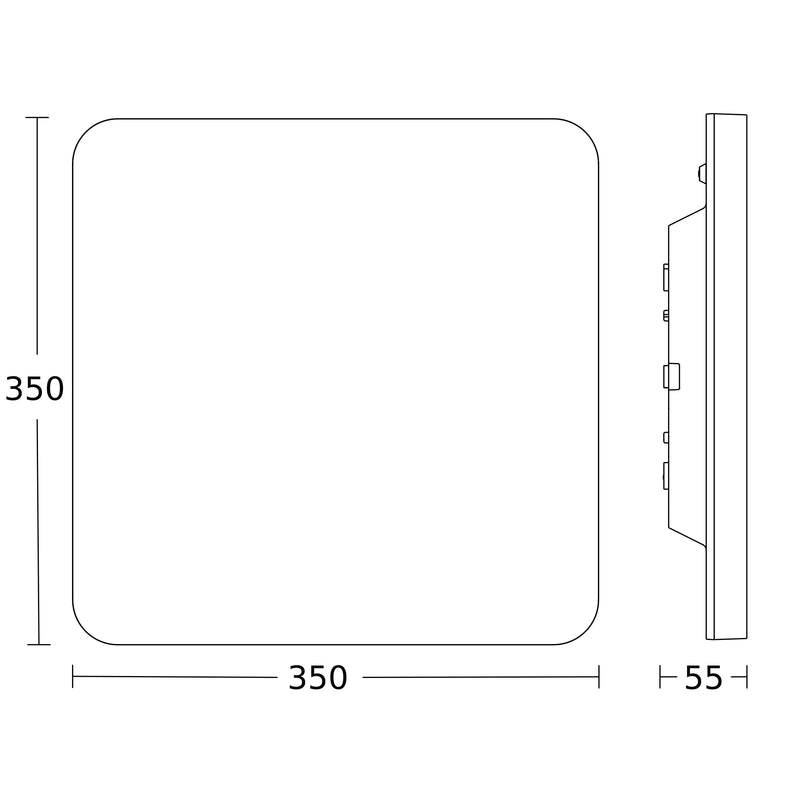 Steinel - Decken-/Wandleuchte Sensor-LED-Innenleuchte R30 Q plus SC 4000K 55 x 350 x 350 mm WS