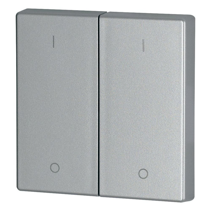 Eaton - Abdeckung/Bedienelement für Installationsschalterprogramme Wippe 2-fach CWIZ-02/43 silber glänzend, 1/0