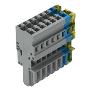 WAGO - Ein- und mehrpolige Klemmenleiste 1-Leiter-Federleiste 769-108/000-038 4mm²,gn-ge/bl/gr − 25 Stück