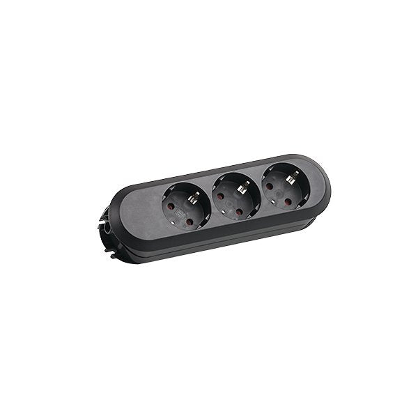 Bachmann - Mehrfachsteckdose Tischsteckdose 3f. 385.170 ohne Zuleitung, sw
