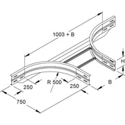 Niedax - Anbau-Abzweigstück für Kabelleiter Anbau-T-Stück WSTAR 150.600 E3 151,5x605mm