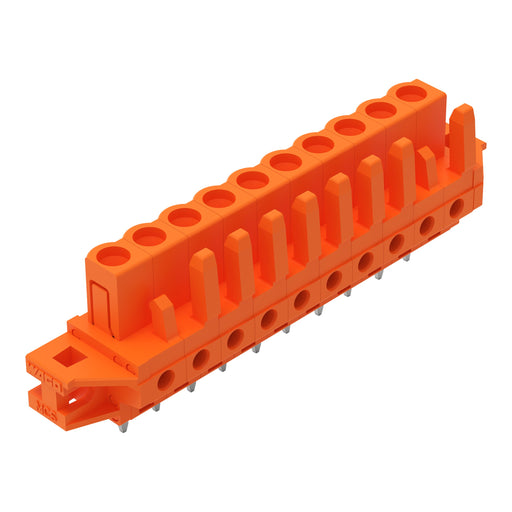 WAGO - Leiterplattensteckverbinder THT-Federleiste gerade 232-170/031-000 Maß 5,08mm,orange − 25 Stück