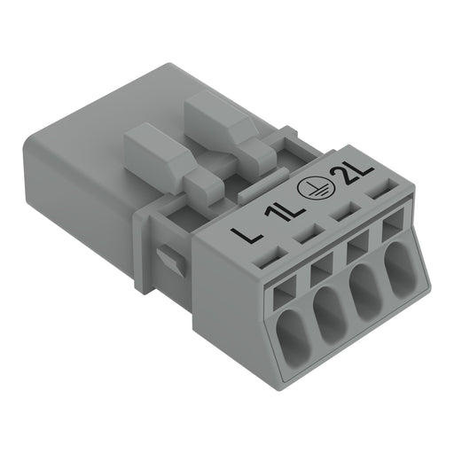 WAGO - Steckverbinder für steckbare Gebäudeinstallation Stecker 4-polig 890-254/064-000 grau − 50 Stück
