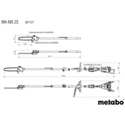 Metabowerke - Systemzubehör für Sägen (Akku/elektrisch/Druckluft) Hochentaster MA-MS 25