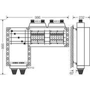 Hensel - Sicherungskasten Verteiler 4x3xNH 00 Mi AS 9144 125A 5-pol.Sch.250A