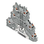 WAGO GmbH & Co. KG - Durchgangs-Reihenklemme Dreistockklemme 2200-3228 Drücker,gr − 40 Stück