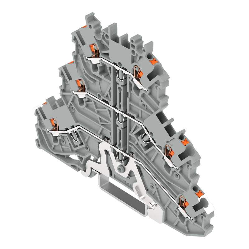 WAGO GmbH & Co. KG - Durchgangs-Reihenklemme Dreistockklemme 2200-3228 Drücker,gr − 40 Stück