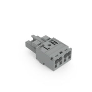 WAGO - Steckverbinder für steckbare Gebäudeinstallation Buchse 2-polig 770-242/060-000 Kod. B,grau − 100 Stück