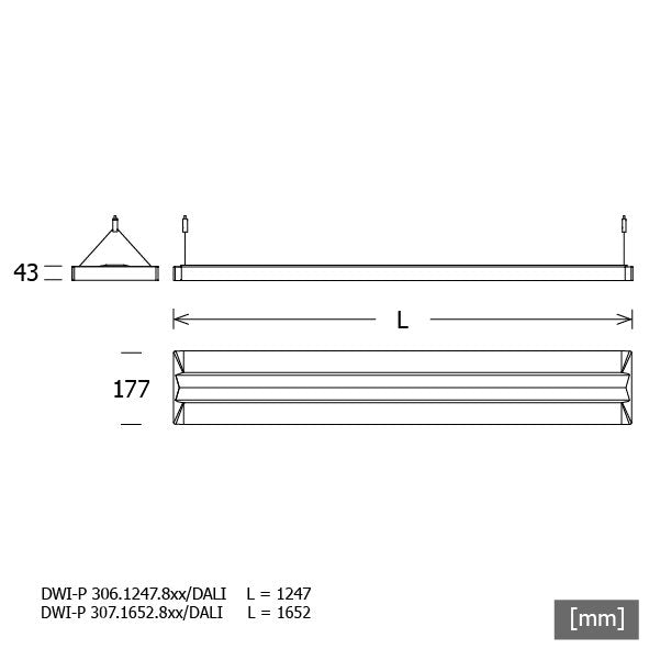 LTS Licht&Leuchten - Pendelleuchte LED-Pendelleuchte DWIP306.1247.830DAws 830, DALI, ws