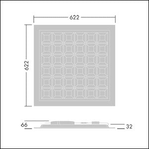 Thorn - Decken-/Wandleuchte LED-Einlegeleuchte M625 BETA CELL #96222756 940