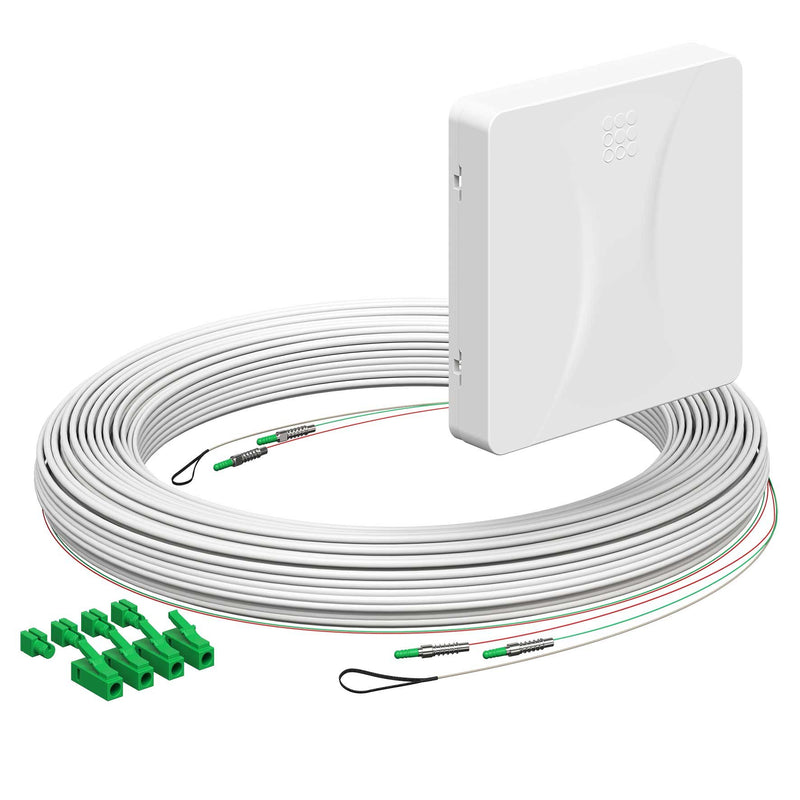 Kaiser - Kommunikationsanschlussdose LWL Teilnehmeranschluss Gf-TA 4252090 2xF, LC/APC DX L=75m