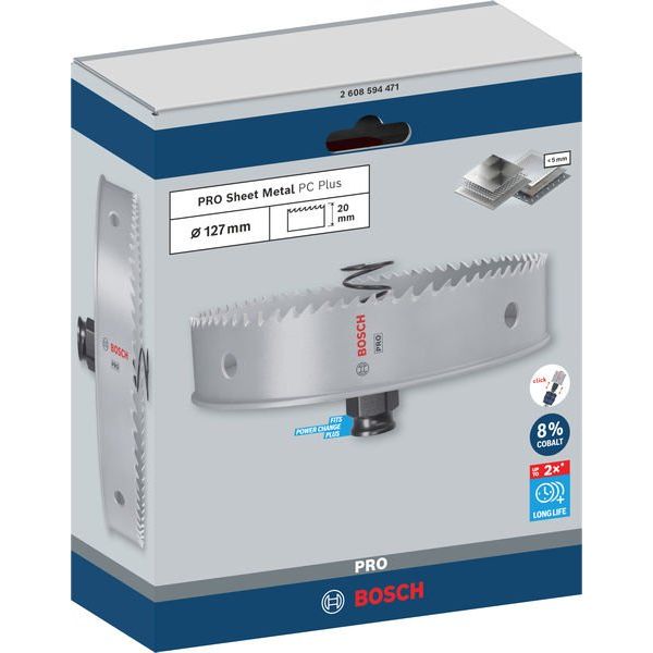 Bosch - Lochsäge PRO Sheet Metal PC Plus 2608594471 Lochsäge, 127 mm