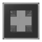 Jung - Abdeckrahmen Glasrahmen 1fach AV 581 GLM SW schwarz (Glas)