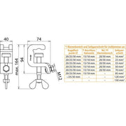 DEHN - Anschlusselement für EuK-Vorrichtung Universalerdungsklemme UEK 30 FS D=25/30mm, T=18mm