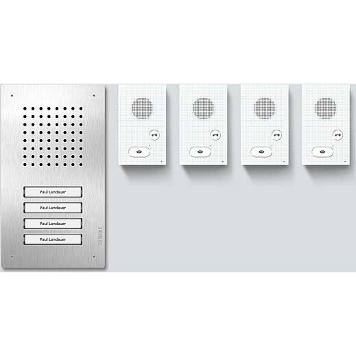Siedle&Söhne - Türsprech-Set Audio-Set Siedle Classic SET CLAB 850-4 E/W Edelstahl/Weiß