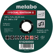 Metabowerke - Trenn-/Schleifscheibe Trennscheibe Spec.Edit.II 616260000 125x1,0x22,23mm Inox
