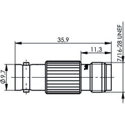 Telegärtner - Koax-Kupplung Adapter BNC-TNC (F-F) 100023635 − 5 Stück