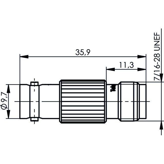 Telegärtner - Koax-Kupplung Adapter BNC-TNC (F-F) 100023635 − 5 Stück