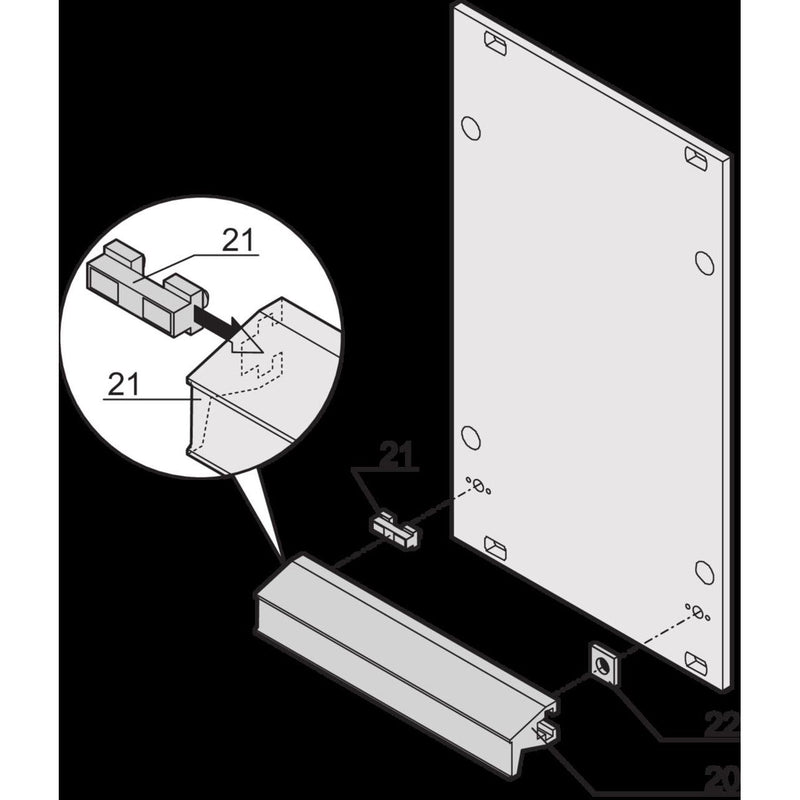 Schroff - Befestigungsteil für Baugruppe mit Rastermaß 482,6 mm (19 Zoll) Profilgriff 20809284 Aluminium
