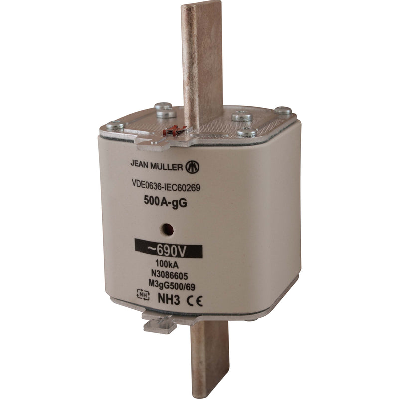 Müller - Messersicherung NH-Sicherung 3-400A-GL-690 M3GG/400/690 − 3 Stück