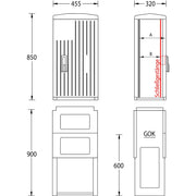 uesa - Gehäuse/Schaltschrank (leer) Leerschrank IP44 A060-850 850x455x320mm