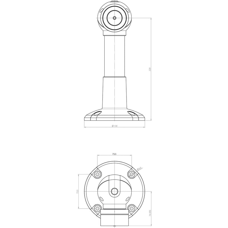 Assa Abloy effeff - Haftmagnet für Türfeststellanlage Magnet 830 800N Boden/Wand 830-8BW2----F90 24V 220mm