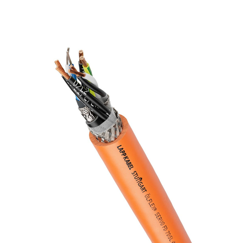 Lapp Kabel&Leitung - Energiekabel < 1 kV, für ortsveränderlichen Einsatz ÖLFLEX SERVO FD 7DSL 1023280/50 4G4+(2x1)+(2x22A) − 50 Meter