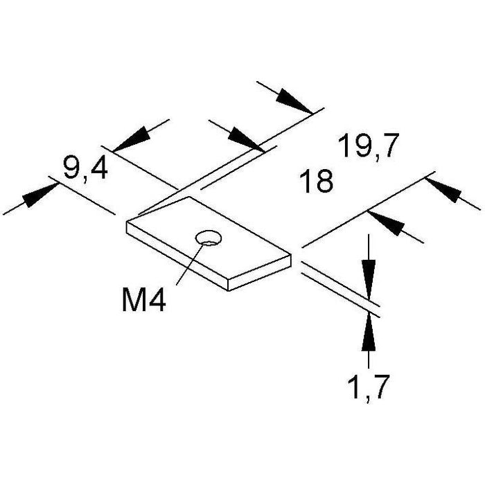 HKL - Gleitmutter Gleitmutter 106A4 M4 − 100 Stück

