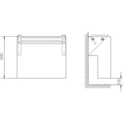 ABN - Sockel/Sockelelement (Schaltschrank) KVS-Wandkonsole Gr.1 FB3 SX012 6Schieber,Höhe 640mm