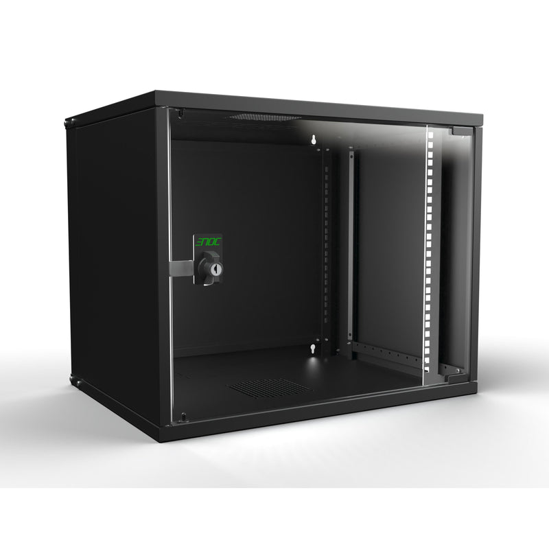 Enoc - Netzwerkgehäuse Wandschrank SNP 9HE sw W3 9-4-S-SNP 19"550x400x448mm