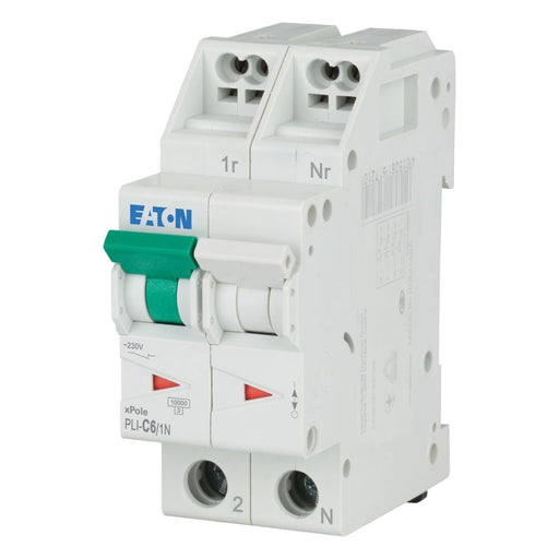 Eaton - Leitungsschutzschalter PLI-C6/1N C 6A, 1p+N Steckkl