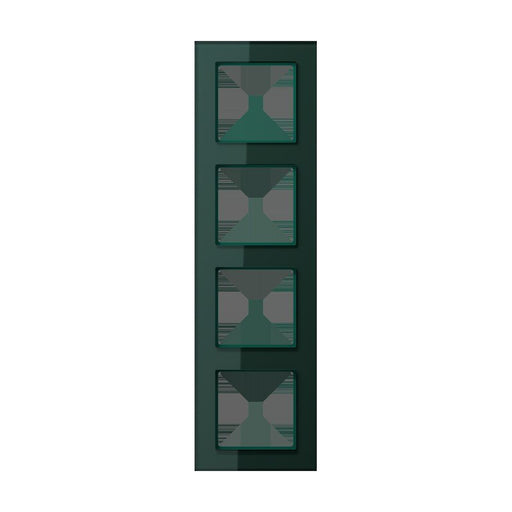 Jung - Abdeckrahmen Glasrahmen 4fach AC 584 GL SG smaragdgrün