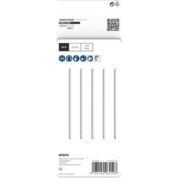 Bosch - Stichsägeblatt PRO Wood precise T344DP 2608633A36 Stichsägeblatt 152